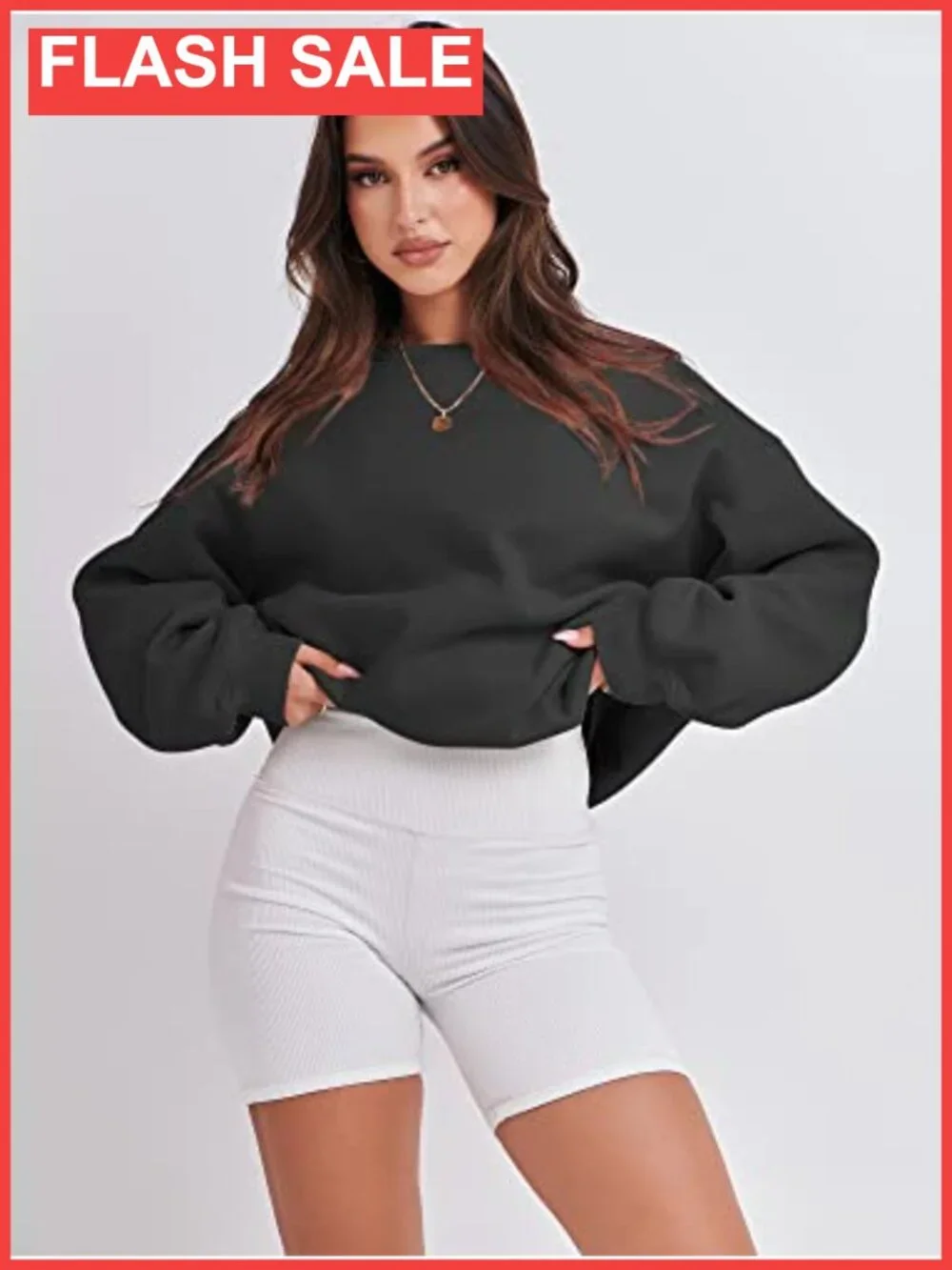 Oversized Crewneck Sweatshirt Long Sleeve Loose Fit Casual Pullover